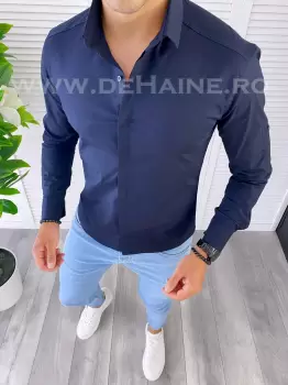 Camasa barbati bleumarin slim fit B2144 V5 e imagine