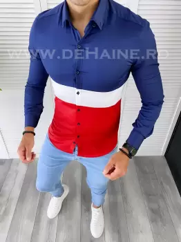 Camasa barbati bleumarin slim fit B4971 E imagine