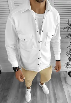 Camasa barbati casual alba 12910  imagine