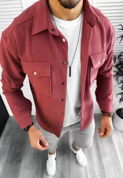 Camasa barbati casual grena 12504 imagine