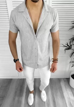 Camasa barbati casual gri 12524 imagine