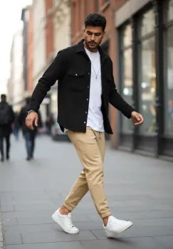 Camasa barbati casual neagra 12991 imagine