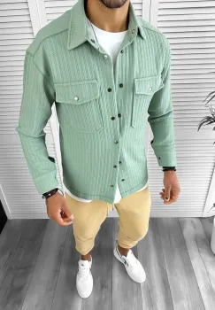 Camasa barbati casual vernil 12912 imagine