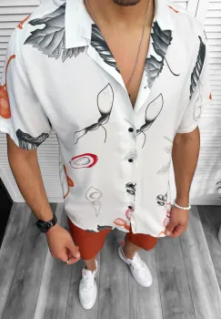 Camasa barbati de vara  maneca scurta  cu imprimeu 13084 imagine