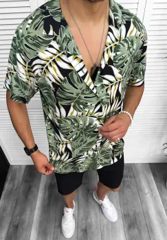 Camasa barbati de vara  maneca scurta  cu imprimeu 13093 imagine