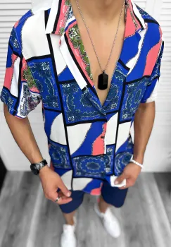 Camasa barbati de vara  maneca scurta  cu imprimeu 13096 imagine