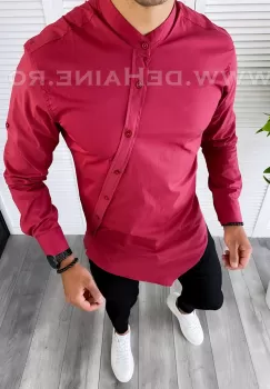 Camasa barbati grena asimetrica B5036 W12-4 imagine