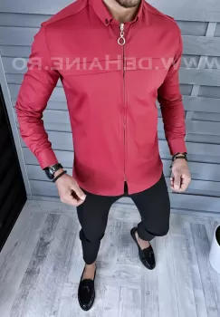 Camasa barbati grena slim fit B1360 W19-1 e imagine