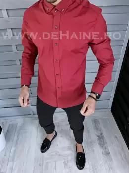 Camasa barbati grena slim fit B1361 62-5 E imagine