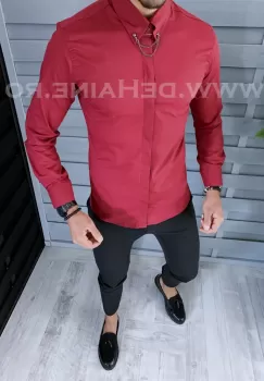 Camasa barbati grena slim fit B1425 12-1 e imagine