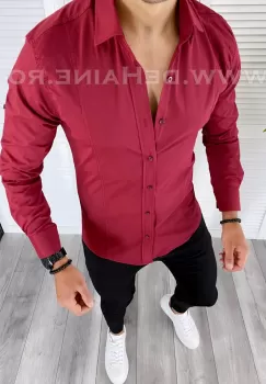 Camasa barbati grena slim fit B5039 W2-2 imagine