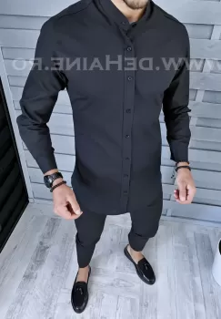 Camasa barbati neagra slim fit B1341 O2-2.1 imagine