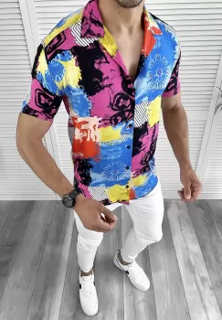 Camasa barbati PREMIUM cu imprimeu 12053 imagine