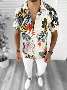 Camasa barbati PREMIUM cu imprimeu B9092 10-1.1 imagine