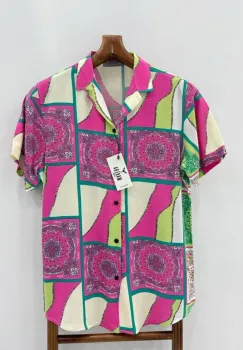 Camasa barbati PREMIUM   maneca scusta  cu imprimeu 11897 imagine