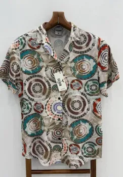 Camasa barbati PREMIUM   maneca scusta  cu imprimeu 11904 imagine