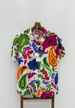 Camasa barbati PREMIUM   maneca scusta  cu imprimeu 13170 imagine