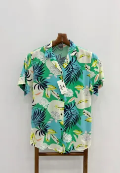 Camasa barbati PREMIUM   maneca scusta  cu imprimeu 13171 imagine