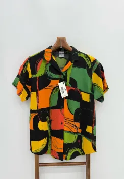 Camasa barbati PREMIUM   maneca scusta  cu imprimeu 13173 imagine