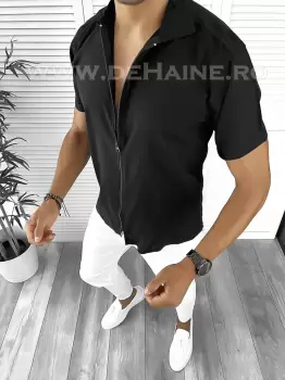 Camasa barbati slim fit neagra B9315 63-3 E imagine