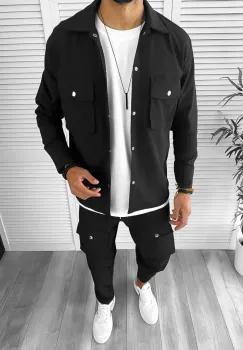 Camasa barbati slim fit negru  6050a N7-4.1 imagine