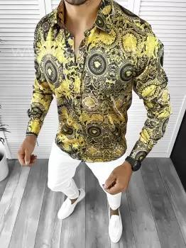 Camasa barbati slim fit pentru evenimente 95% Elastan B5912 11-3 imagine