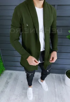 Cardigan barbati kaki slim fit ZR T3596 94-1/ Y imagine