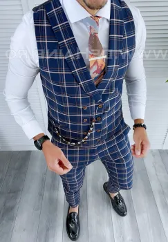 Compleu barbati  Vesta + Pantaloni B4137  N7-4.2 imagine