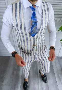 Compleu barbati Vesta + Pantaloni cu defect DEFB4127 P18-5.1 imagine