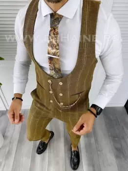 Compleu barbati Vesta + Pantaloni mustar B5517 8-1 E* 107-3 imagine