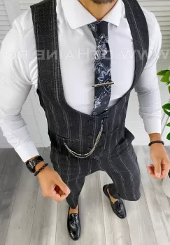 Compleu barbati Vesta + Pantaloni negru B5517 24-4 E imagine