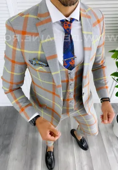 Costum barbati slim fit (SACIU+ PANTLAONI ) 5378 O3-3.2 imagine