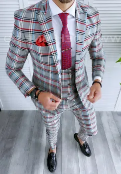 Costum barbati slim fit  (SACOU +VESTA) 7806  O3-4.2 imagine