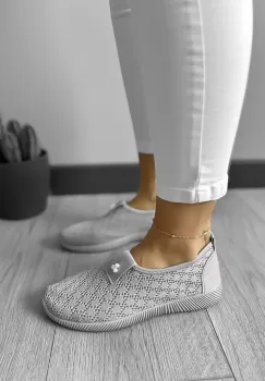 Espadrile dama casual gri CL08 imagine