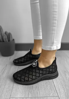 Espadrile dama casual negre CL06 imagine