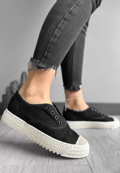 Espadrile dama casual negre Y601 imagine