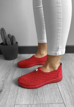 Espadrile dama casual rosii CL08 imagine