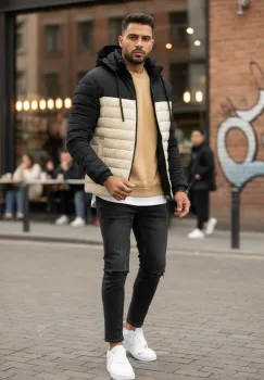 Geaca barbati bej 13358 imagine