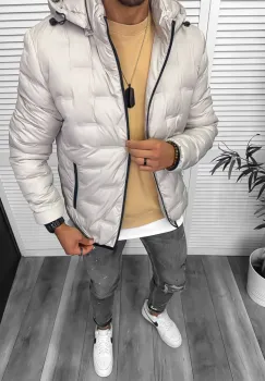 Geaca barbati  bej 5226 imagine