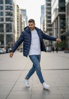 Geaca barbati  bleumarin 5226 imagine