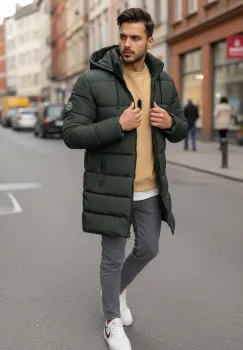 Geaca barbati de iarna kaki A26 imagine