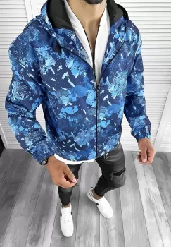 Geaca barbati de toamna cu imprimeu din fas subtire 12174 imagine