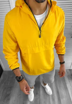 Geaca barbati de toamna din fas subtire mustar B3344 imagine