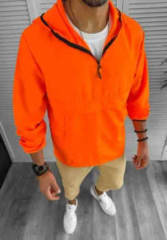 Geaca barbati de toamna din fas subtire portocalie B3344 imagine