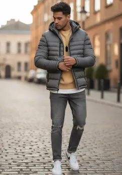 Geaca barbati  gri 5208 imagine