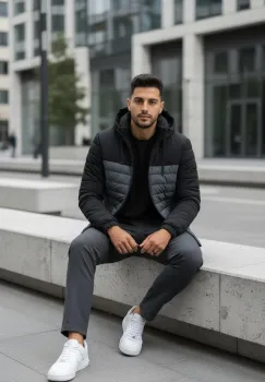 Geaca barbati gri13357 imagine