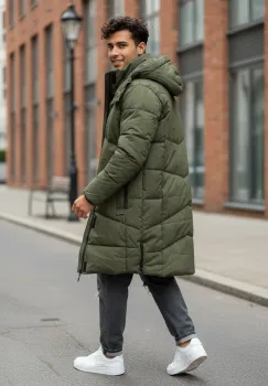 Geaca barbati groasa de iarna  kaki M25 imagine