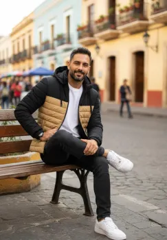 Geaca barbati maro 13357 imagine