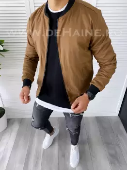 Geaca barbati toamna maro inchis B6327 Z22.4 imagine