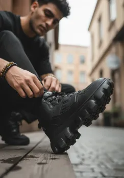 Ghete barbati negre 11925 N1-5 imagine